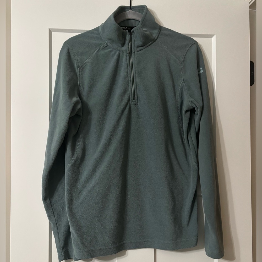 Killtec women’s fleece 1/4 zip Pullover safe green size 12